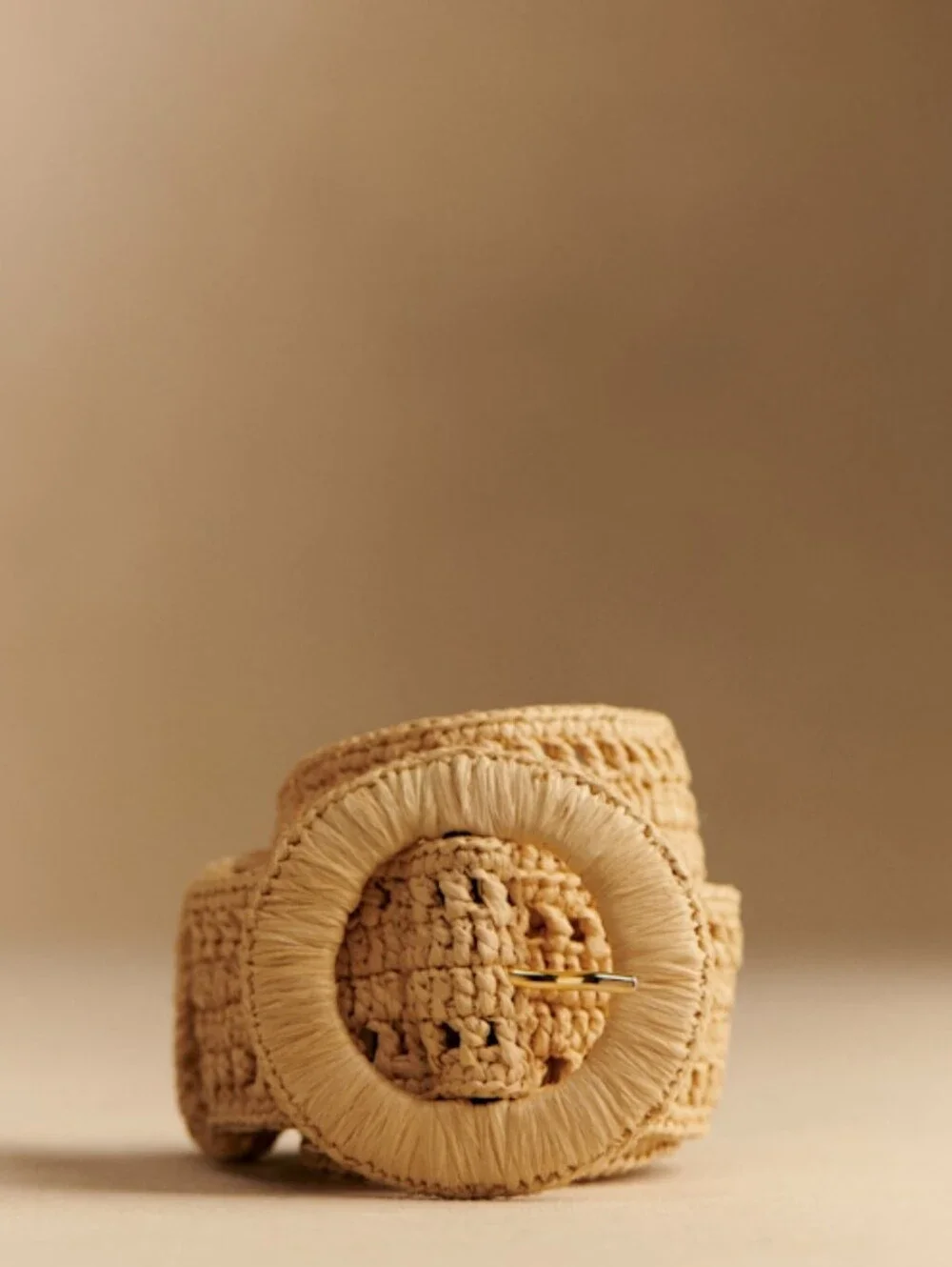 NWT SEZANE Nella Woven Raffia Belt in Natural